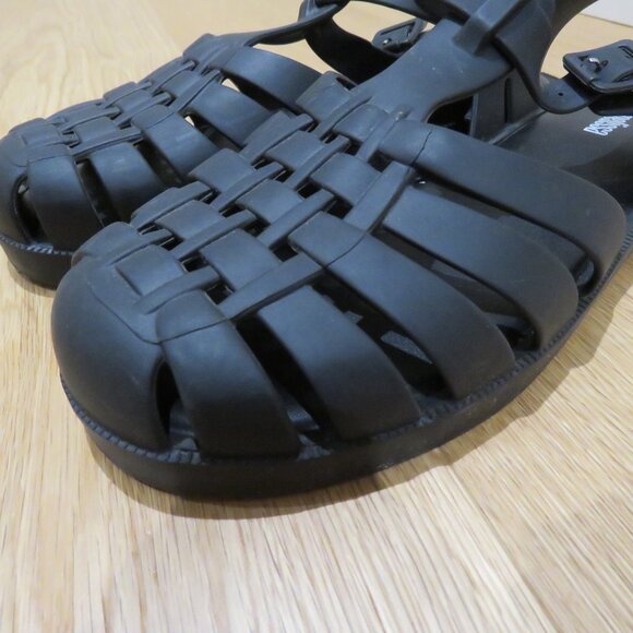 MELISSA Possession Jelly Fisherman Sandal Shoes in Matte Black Chunky Size US 7 - Picture 3 of 11